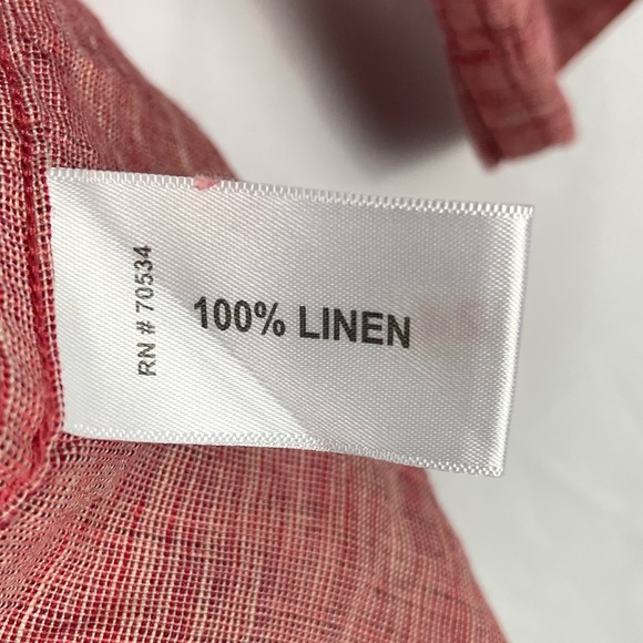 Orvis Red Linen Short Sleeve Button Down - Picture 8 of 8